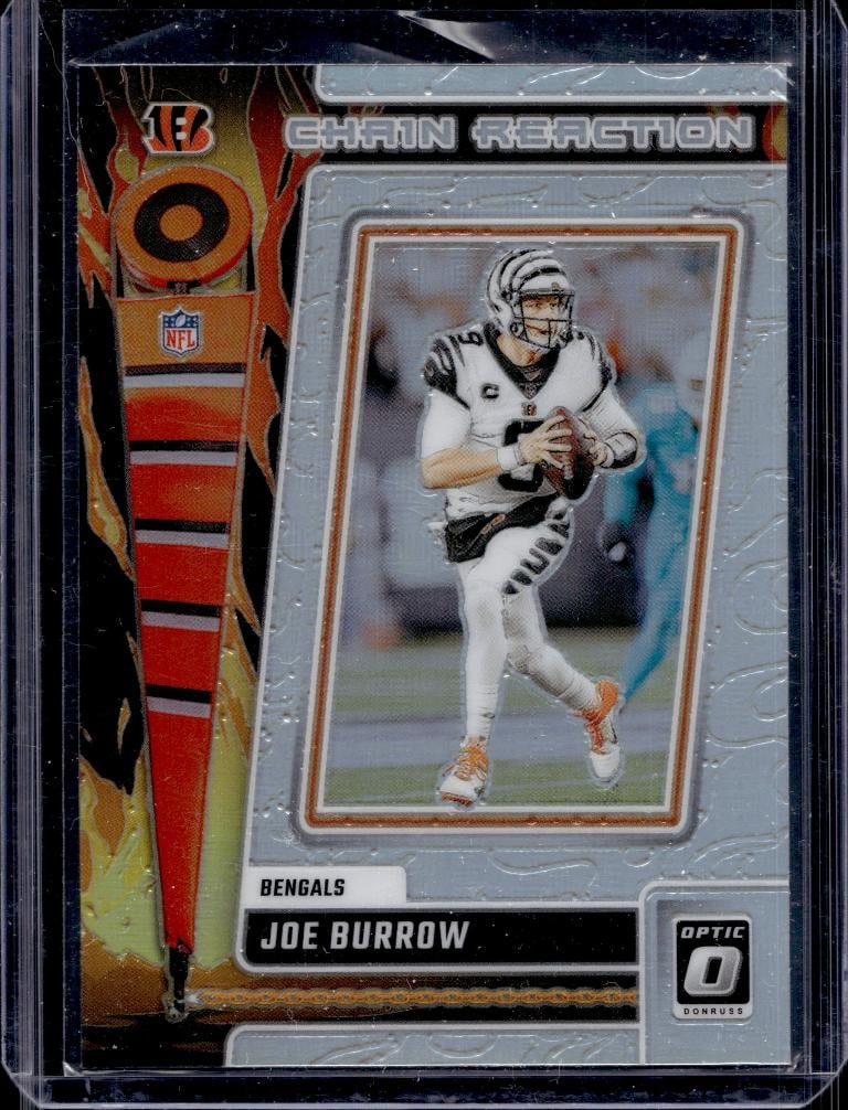 JOE BURROW 2023 PANINI OPTIC CHAIN REACTION SILVER PRIZM (1 of 1)