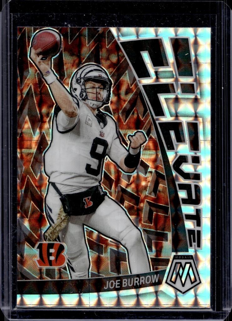 JOE BURROW 2023 PANINI MOSAIC ELEVATE SILVER PRIZM (1 of 1)