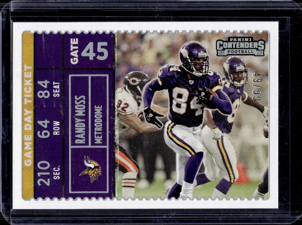 RANDY MOSS 2022 PANINI CONTENDERS GAME DAY TICKET SP (1 of 1)