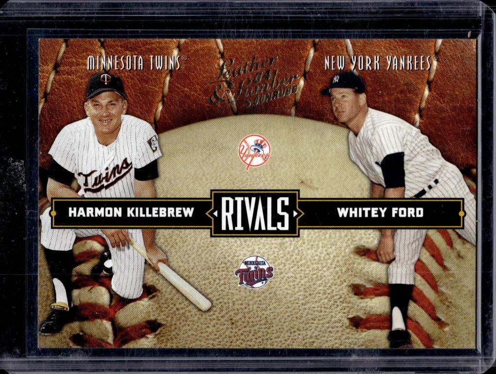 HARMON KILLEBREW WHITEY FORD 2004 LEATHER & LUMBER RIVALS: 2390/2499. NEAR MINT OR BETTER CONDITION 