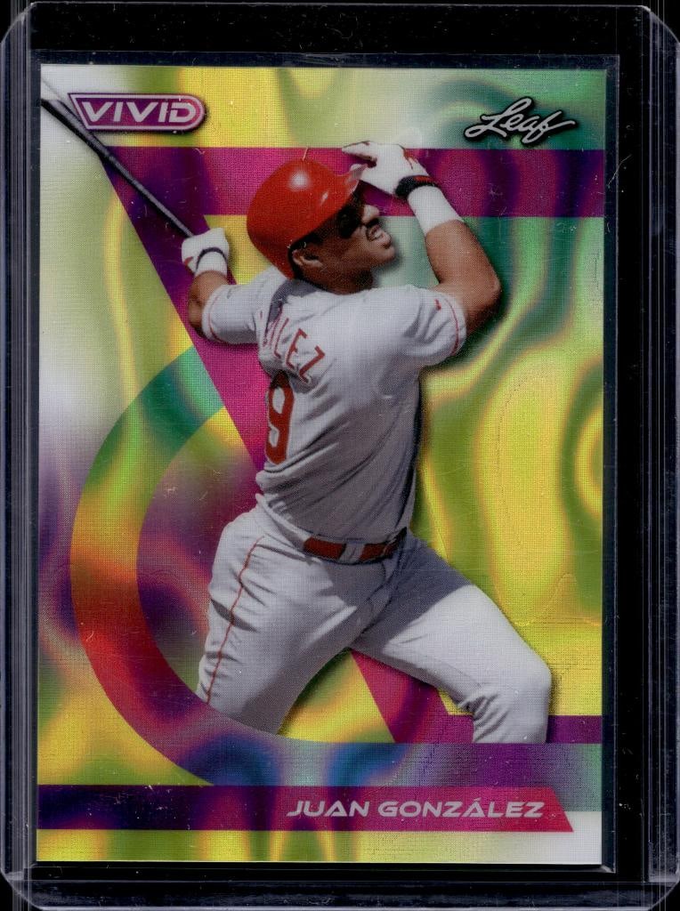 JUAN GONZALEZ 2024 LEAF VIVID RAINBOW: 5/10. NEAR MINT OR BETTER CONDITION 