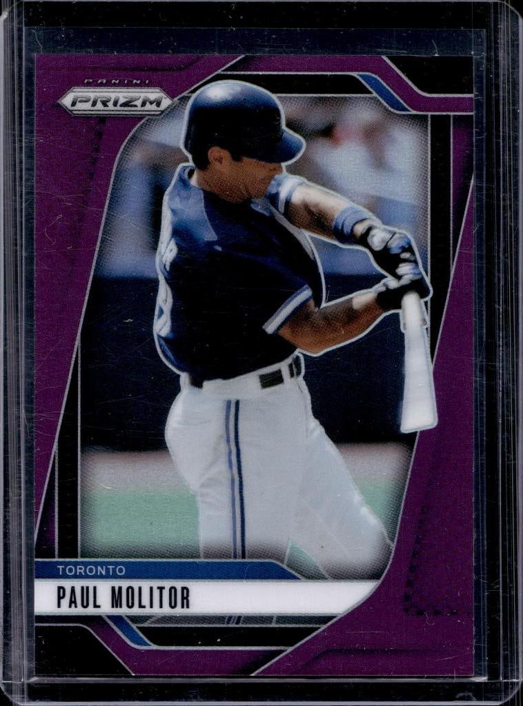 PAUL MOLITOR 2025 PANINI PRIZM PURPLE PRIZM: 29/149. NEAR MINT OR BETTER CONDITION 