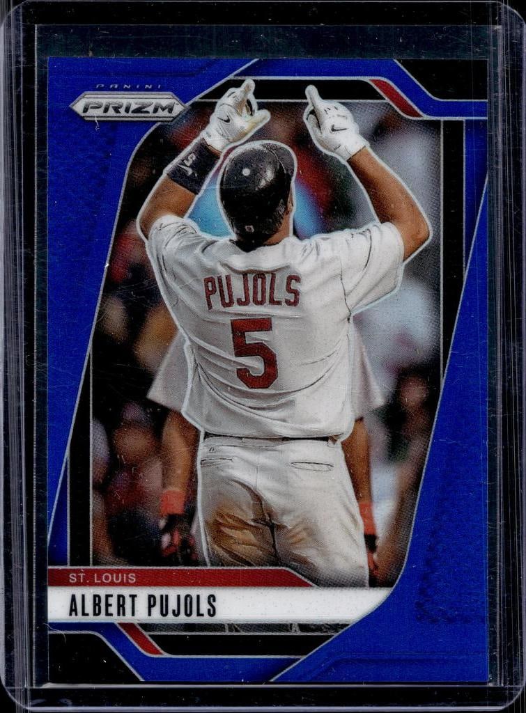 ALBERT PUJOLS 2025 PANINI PRIZM BLUE PRIZM: 163/199. NEAR MINT OR BETTER CONDITION 