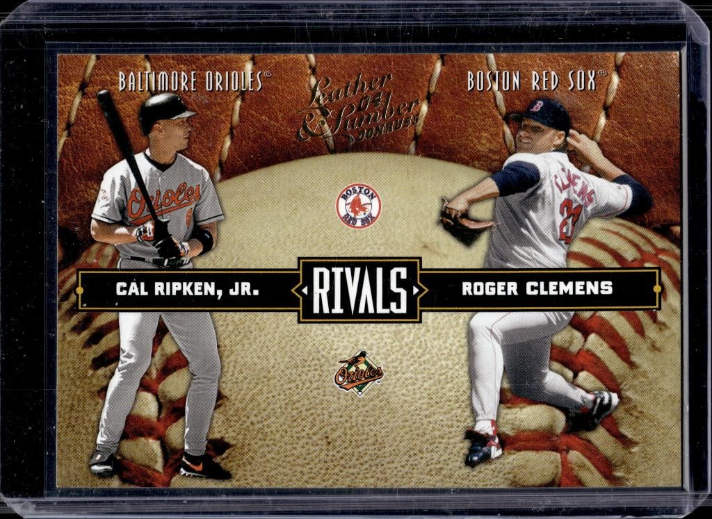 CAL RIPKEN JR ROGER CLEMENS 2004 LEATHER & LUMBER RIVALS: 2008/2499. NEAR MINT OR BETTER CONDITION 