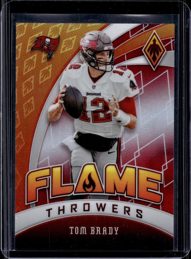 TOM BRADY 2020 PANINI PHOENIX FLAME THROWERS RED PRIZM: 190/299. NEAR MINT OR BETTER CONDITION 
