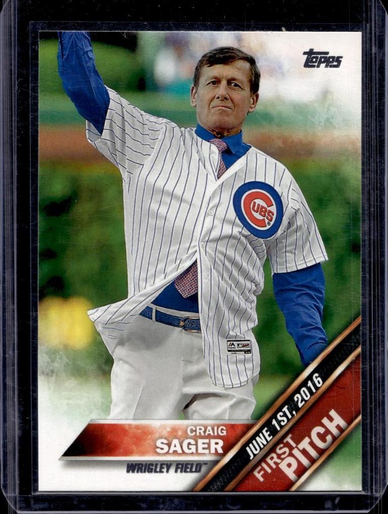 CRAIG SAGER 2016 TOPPS FIRST PITCH INSERT: NEAR MINT OR BETTER CONDITION 