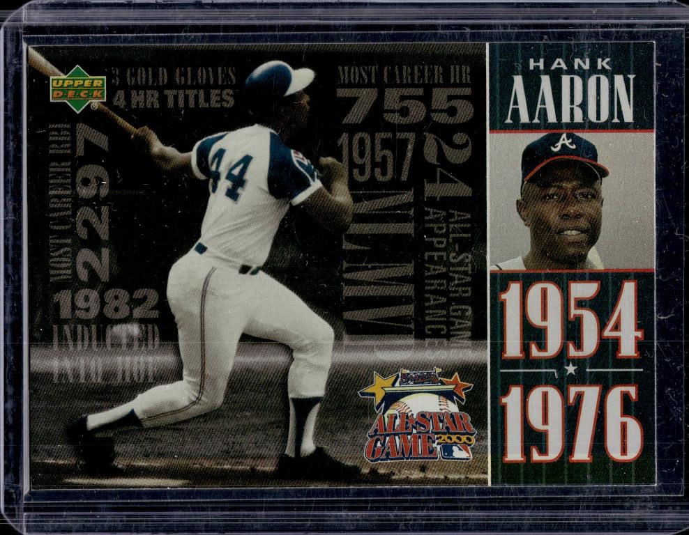 HANK AARON 2000 UPPER DECK ALL-STAR GAME LEGENDS INSERT (1 of 1)