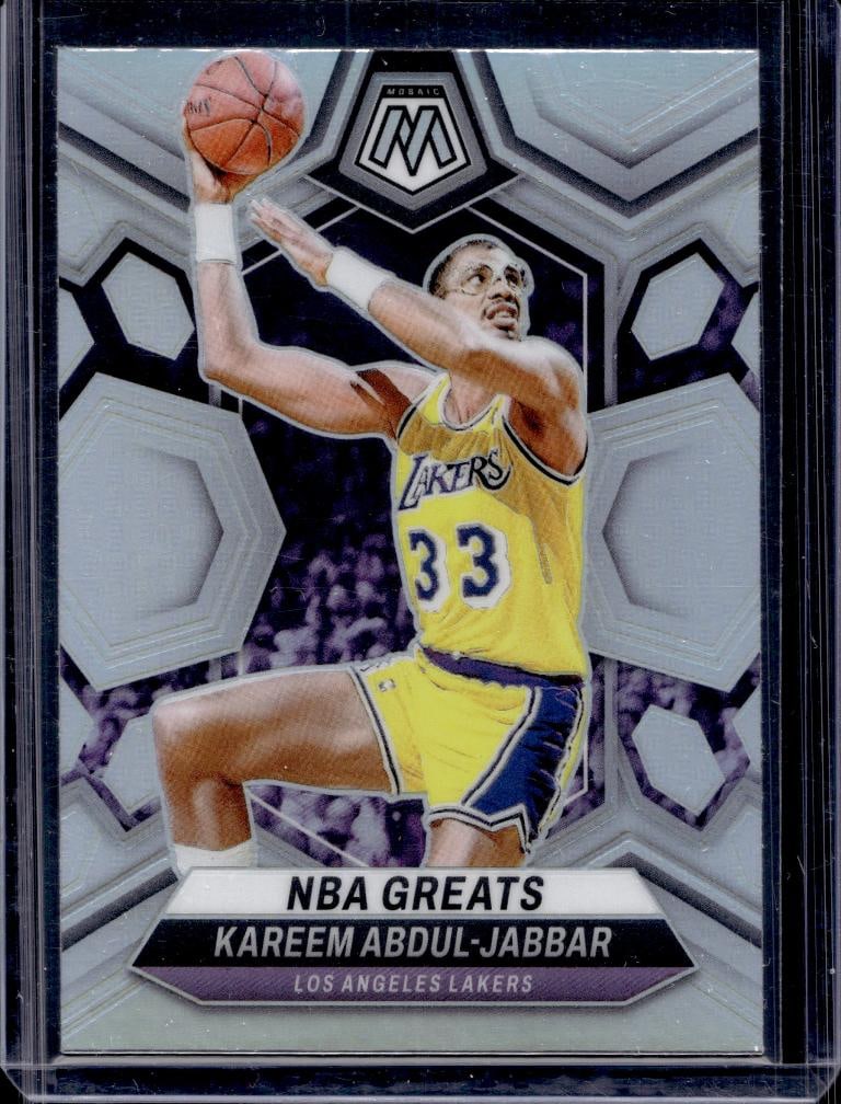 KAREEM ABDUL JABBAR 2023-24 PANINI MOSAIC SILVER PRIZM: NEAR MINT OR BETTER CONDITION 