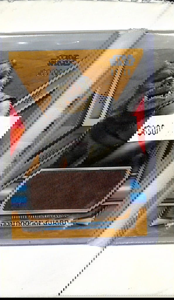 GAMORREAN GUARD TOPPS STAR WARS SOURCED FABRIC PATCH RELIC GOLD: 2/10. NEAR MINT OR BETTER CONDITION 