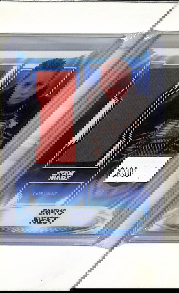 ENFYS NEST TOPPS STAR WARS SOURCED FABRIC CAPE LINING MOVIE RELIC: 3/135. NEAR MINT OR BETTER CONDITION