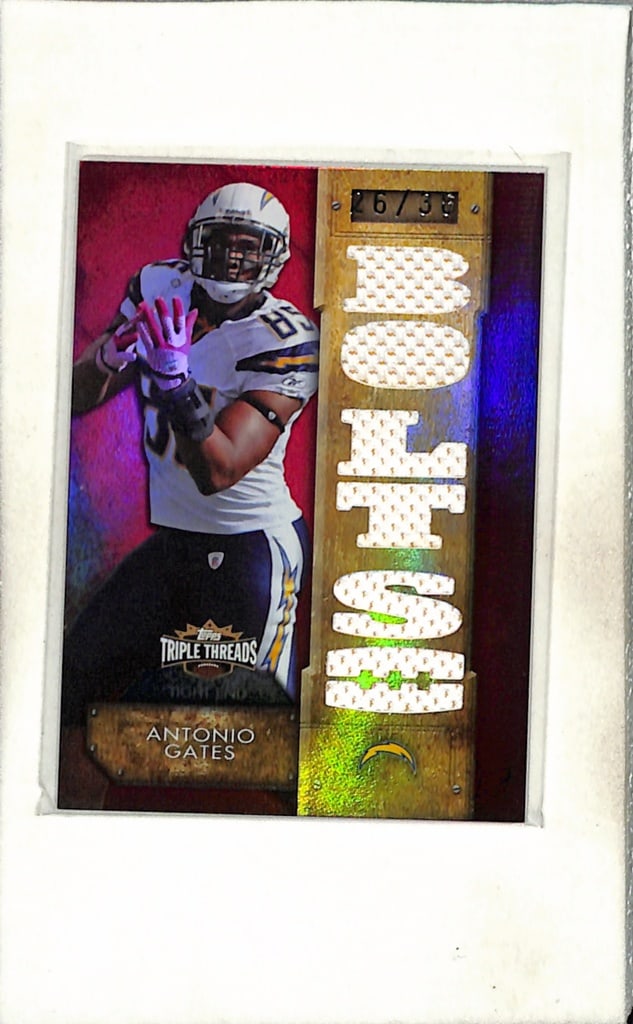 ANTONIO GATES 2012 TOPPS TRIPLE THREADS GAME USED JERSEY CARD (1 of 1)