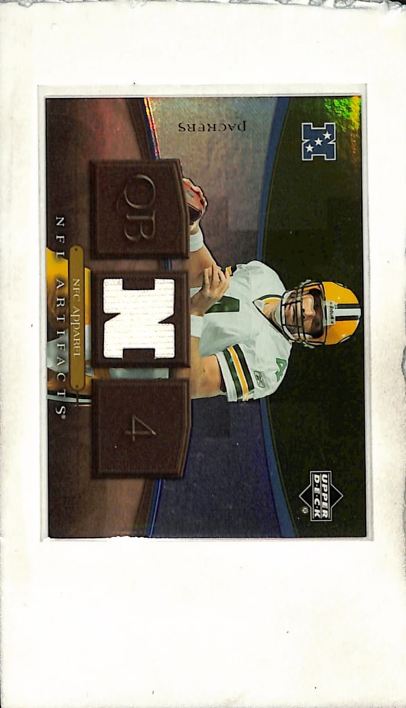 BRETT FAVRE 2007 UPPER DECK ARTIFACTS GAME USED JERSEY CARD (1 of 1)