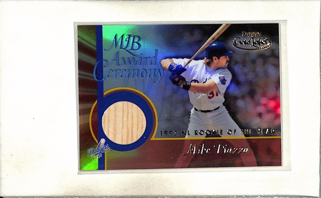 MIKE PIAZZA 2001 TOPPS GOLD LABEL GAME USED BAT CARD (1 of 1)