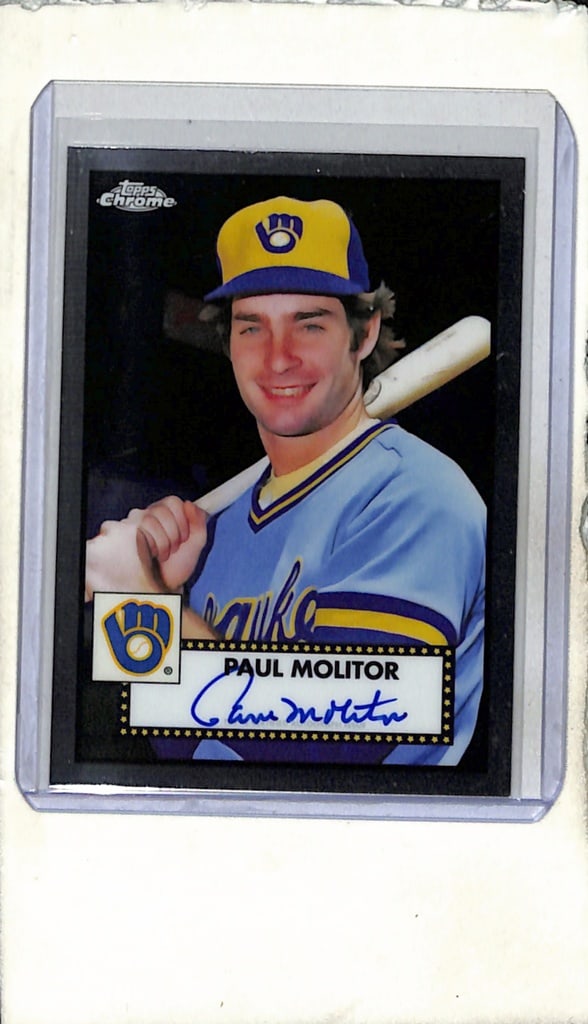 PAUL MOLITOR 2021 TOPPS CHROME PLATINUM AUTOGRAPH CARD (1 of 1)