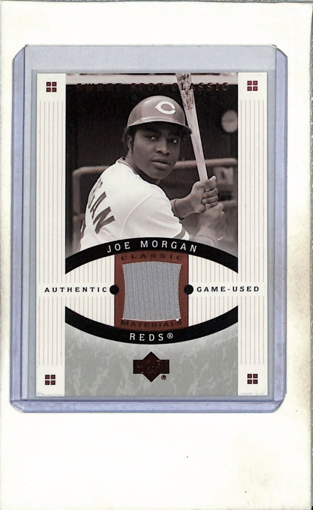 JOE MORGAN 2005 UPPER DECK SWEET SPOT GAME USED JERSEY CARD (1 of 1)