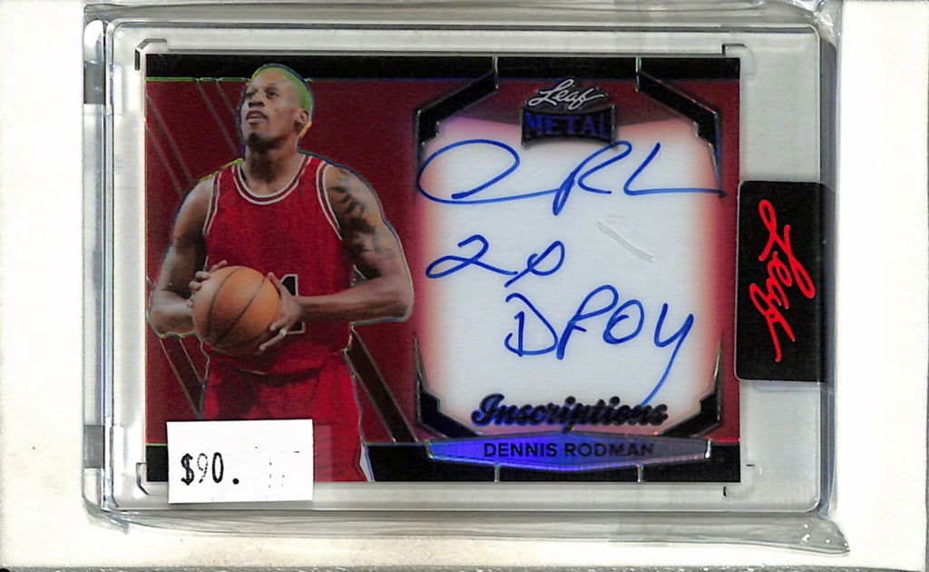 DENNIS RODMAN 2024 LEAF METAL INSCRIBED 2X DPOY AUTOGRAPH SP (1 of 1)