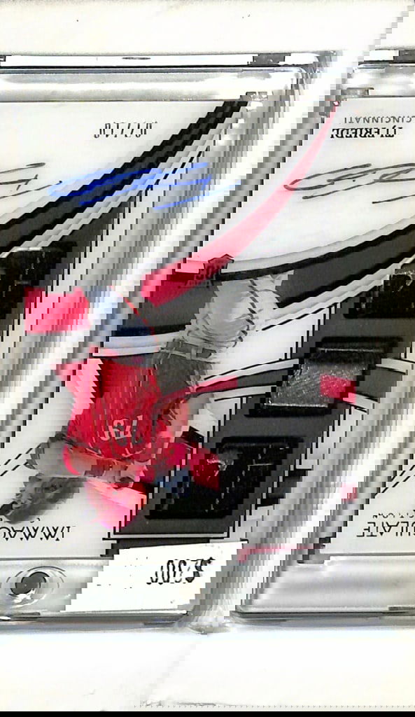 TJ FRIEDL 2022 PANINI IMMACULATE 3X GAME USED NIKE LOGO TAG PATCH AUTO ROOKIE (1 of 1)