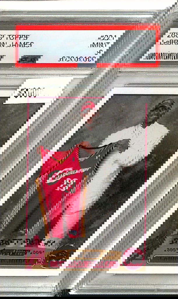 LEBRON JAMES 2003-04 TOPPS ROOKIE CARD. PSA GRADED (1 of 1)