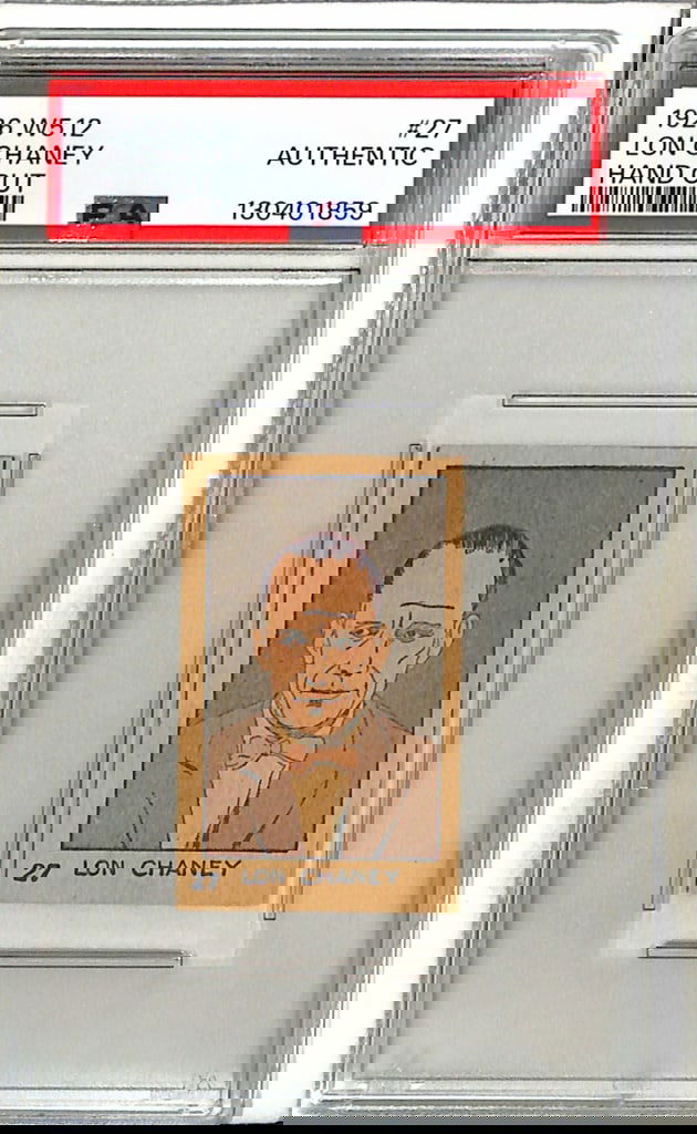 LON CHANEY 1926 W512 HAND CUT ROOKIE CARD. PSA GRADED (1 of 1)