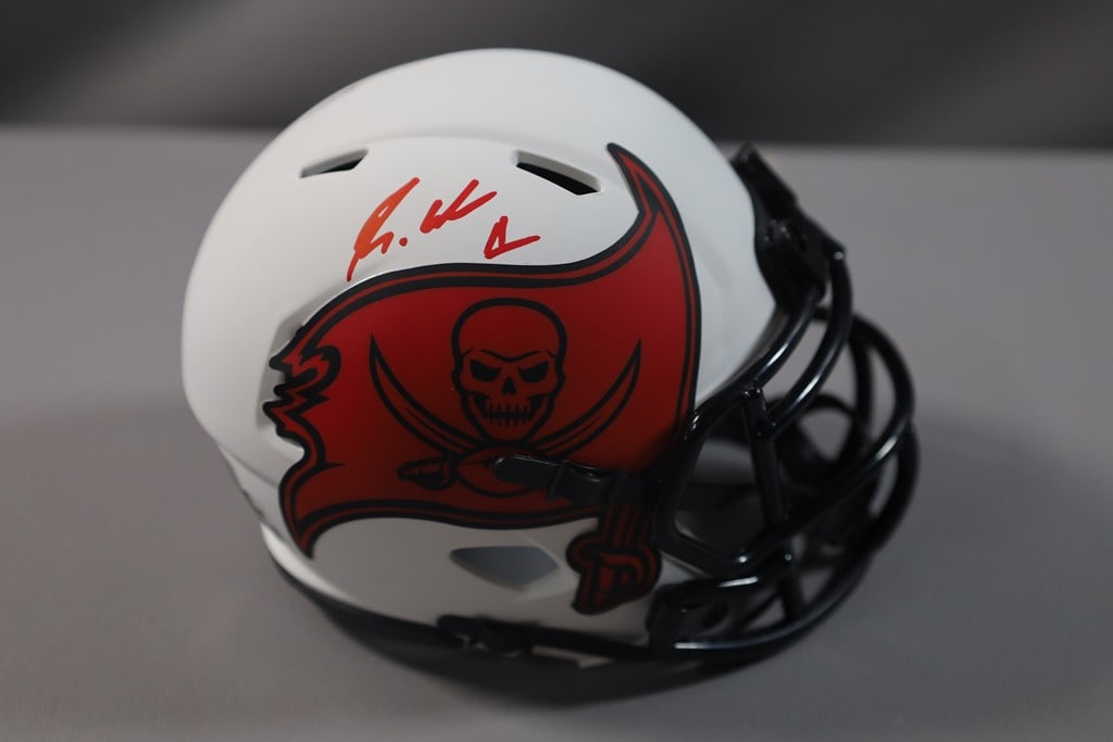 RASHAAD WHITE TAMPA BAY BUCCANEERS SIGNED MINI LUNAR HELMET (1 of 1)