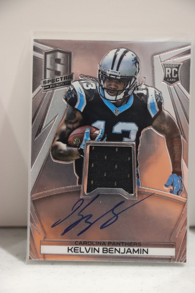 KELVIN BENJAMIN 2014 PANINI SPECTRA JERSEY AUTOGRAPH ROOKIE CARD (1 of 1)