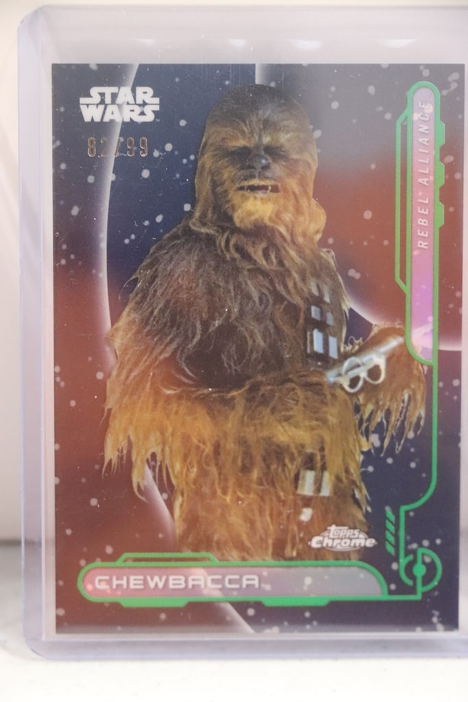 CHEWBACCA 2024 TOPPS CHROME STAR WARS REBELS GREEN REFRACTOR (1 of 1)