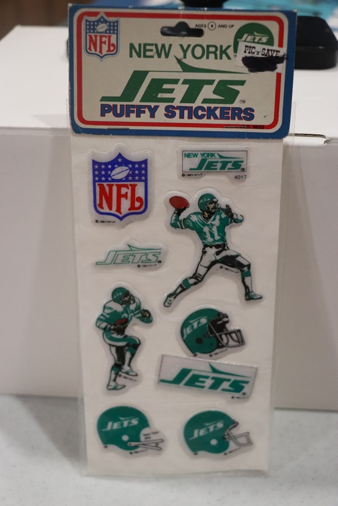 NEW YORK JETS 1983 VINTAGE PUFFY STICKER SET BRAND NEW SEALED OLD STOCK: FACTORY SEALED 