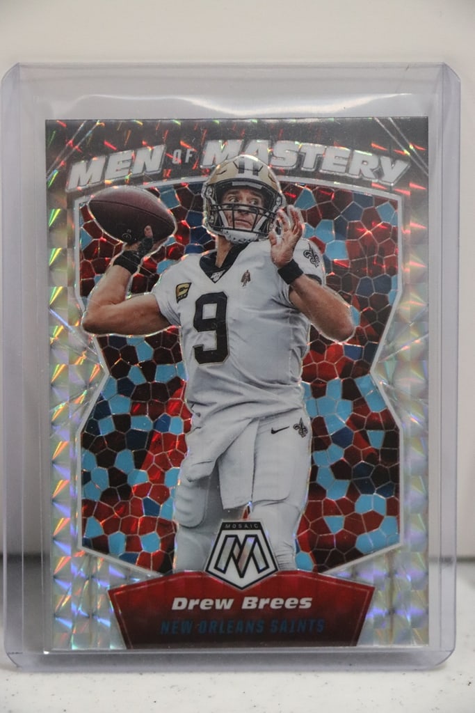 DREW BREES 2020 PANINI MOSAIC MEN OF MASTERY SILVER PRIZM (1 of 1)