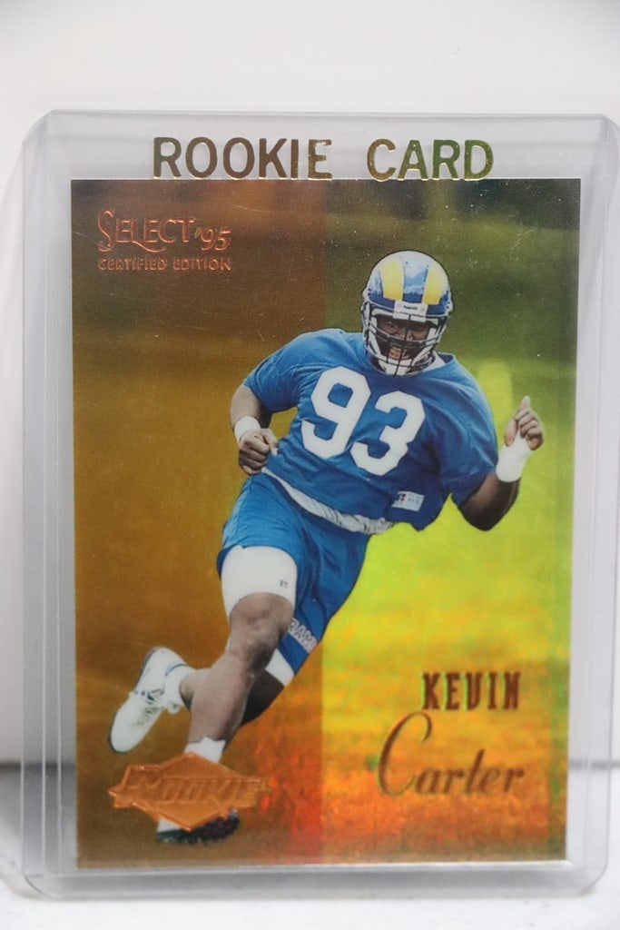 KEVIN CARTER 1995 SELECT CERTIFIED MIRROR GOLD ROOKIE CARD: NEAR MINT OR BETTER CONDITION