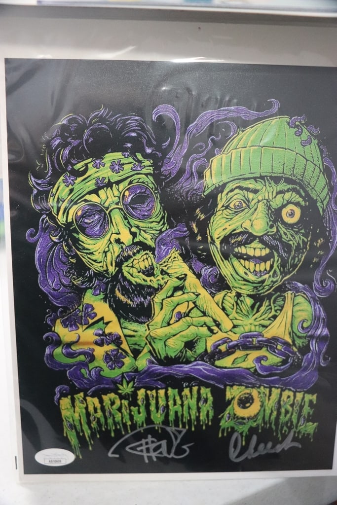 CHEECH & CHONG SIGNED AUTOGRAPH MARI*UANA ZOMBIES 8X10 PHOTO. JSA COA: JSA COA