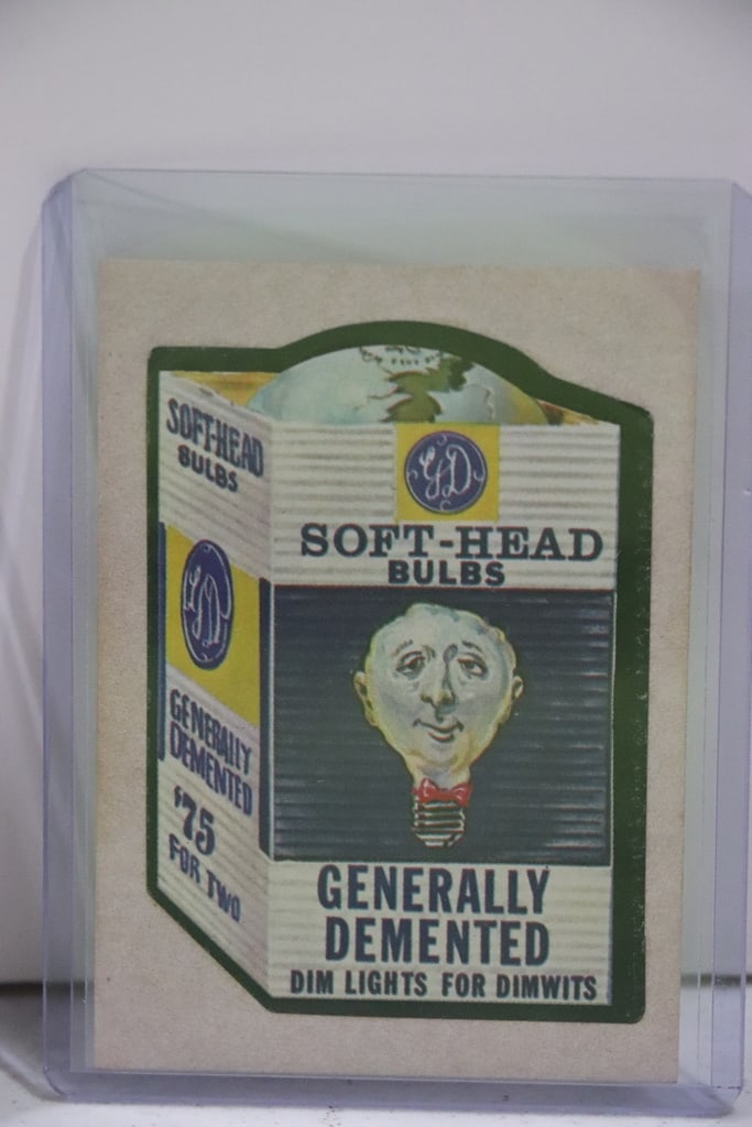 SOFT HEAD BULBS 1973 TOPPS WACKY PACKAGES: VERY GOOD CONDITION 