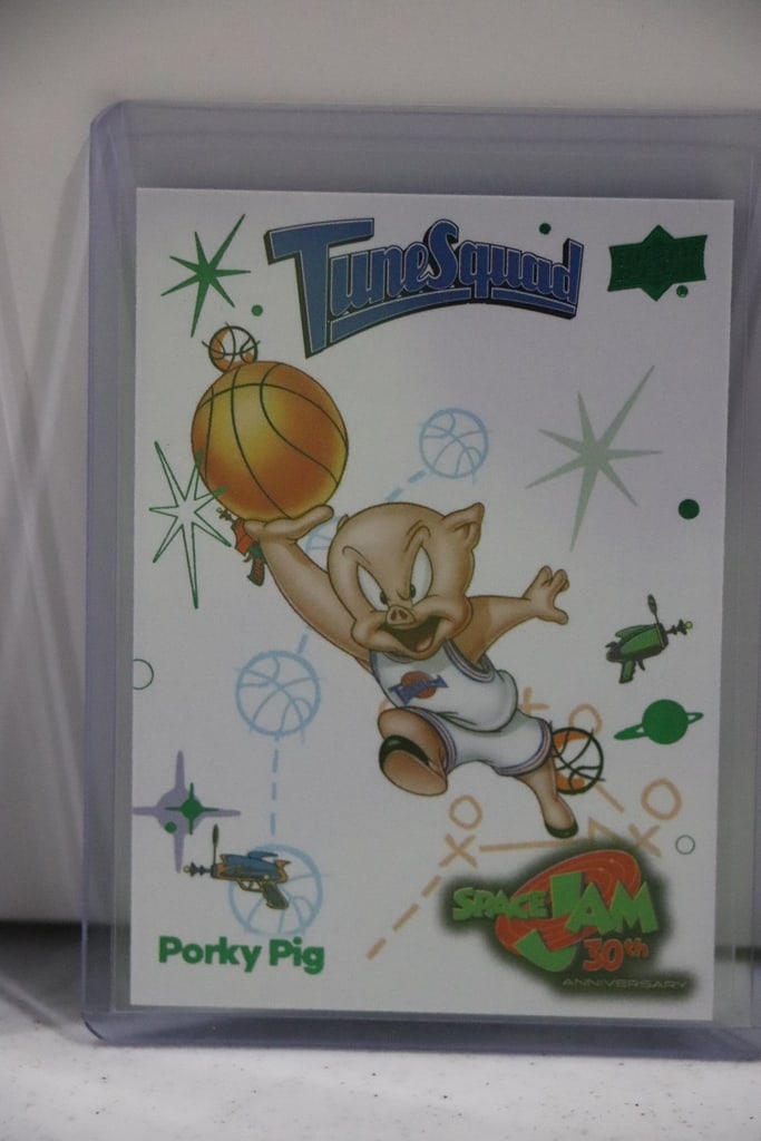 PORKY PIG 2025 UPPER DECK SPACE JAM 30TH GREEN FOIL: NEAR MINT OR BETTER CONDITION 