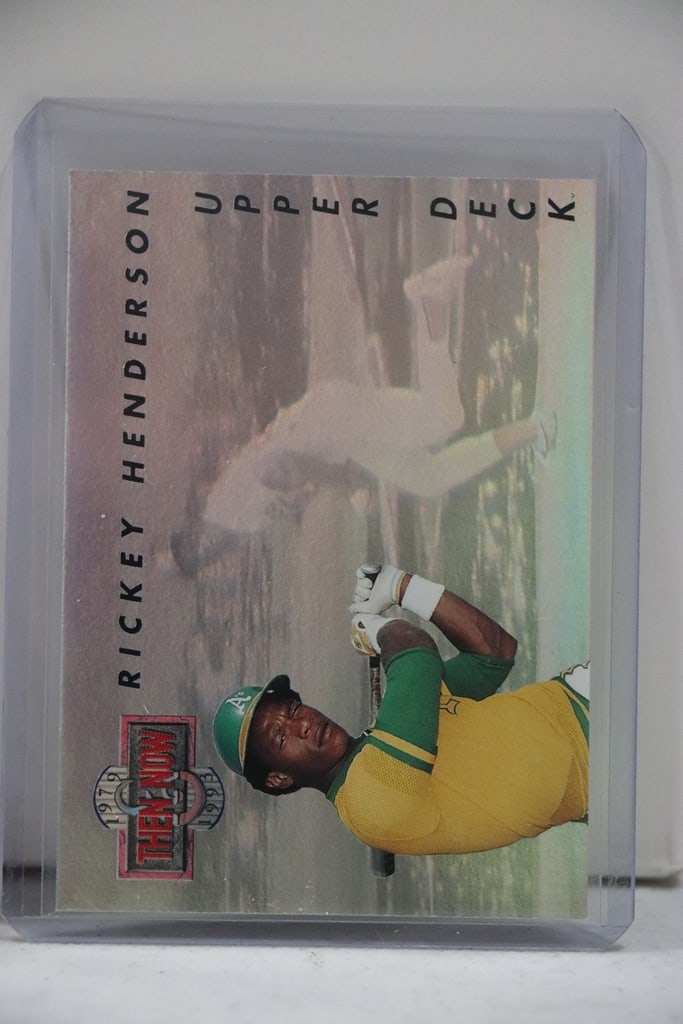 RICKEY HENDERSON 1993 UPPER DECK THEN AND NOW INSERT (1 of 1)