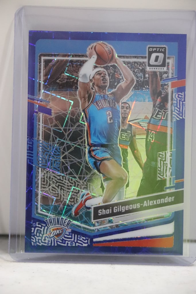 SHAI GILGEOUS ALEXANDER 2023-24 PANINI OPTIC BLUE LAZER PRIZM: NEAR MINT OR BETTER CONDITION 