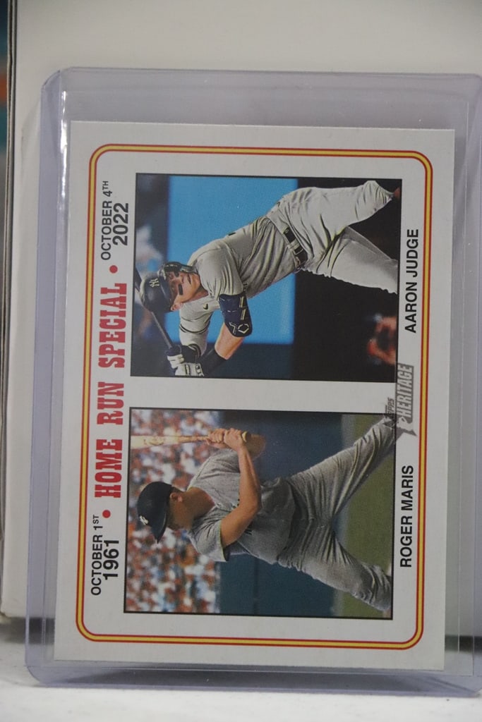 AARON JUDGE ROGER MARIS 2023 TOPPS HERITAGE HOME RUN SPECIAL: NEAR MINT OR BETTER CONDITION 