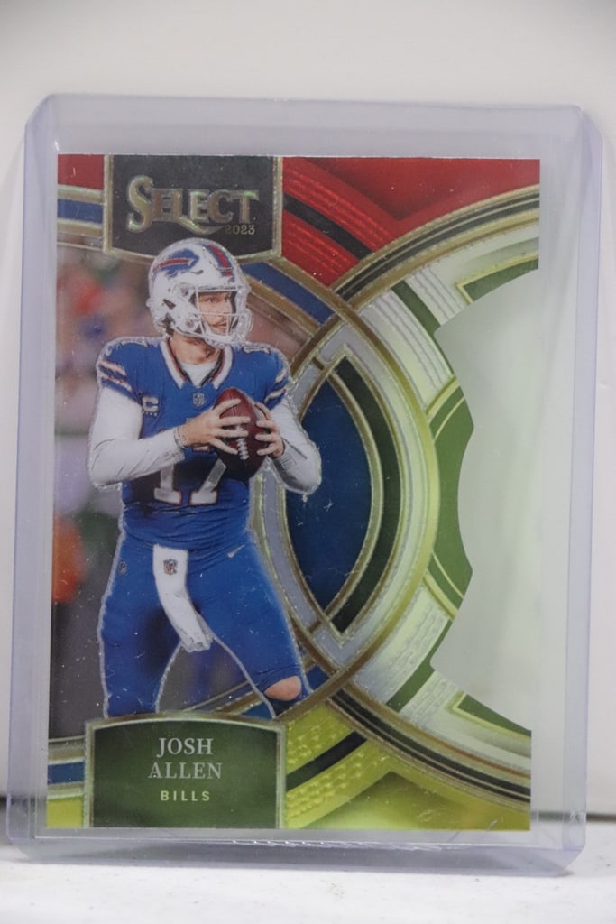 JOSH ALLEN 2023 PANINI SELECT RED & YELLOW PRIZM DIE CUT (1 of 1)