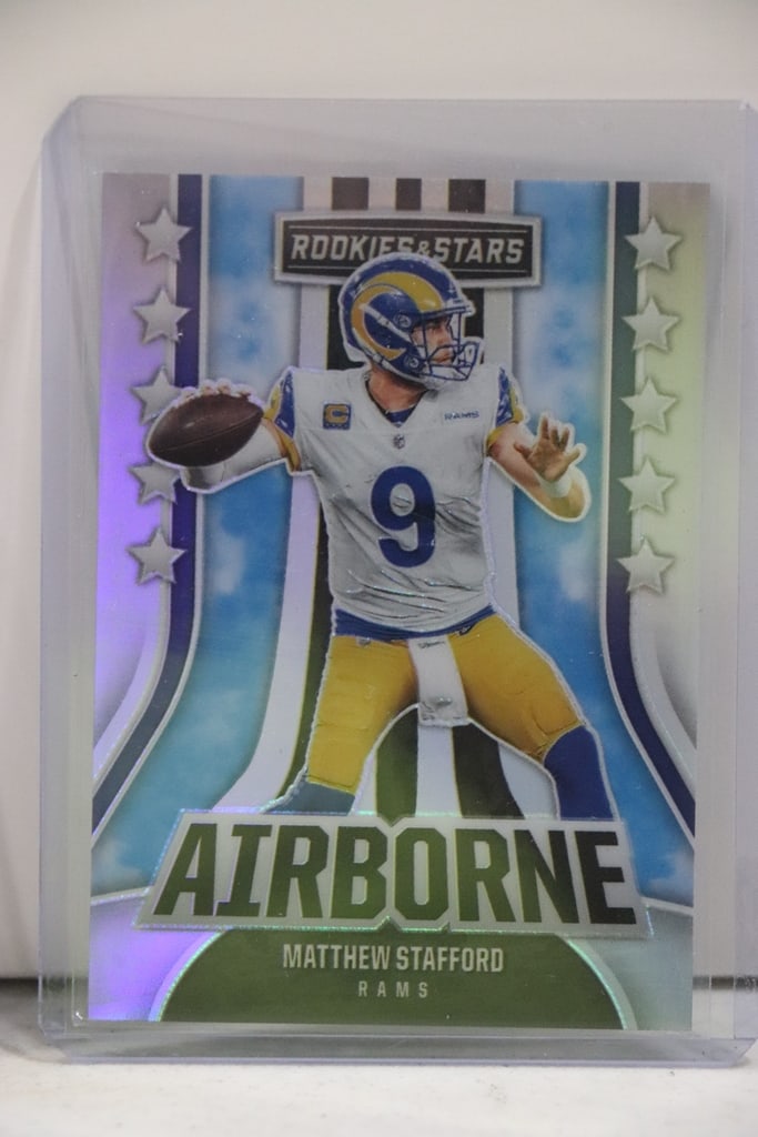 MATTHEW STAFFORD 2023 PANINI ROOKIES & STARS AIRBORNE SILVER PRIZM: NEAR MINT OR BETTER CONDITION 