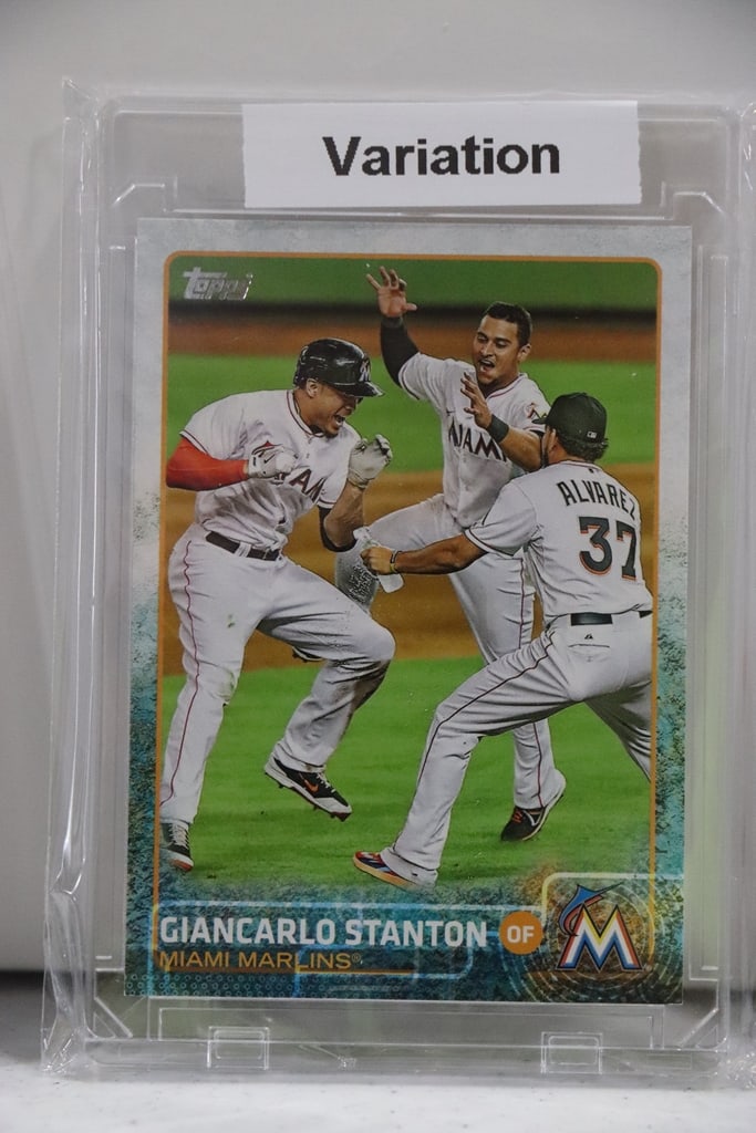 GIANCARLO STANTON 2015 TOPPS PHOTO VARIATION SP: NEAR MINT OR BETTER CONDITION 