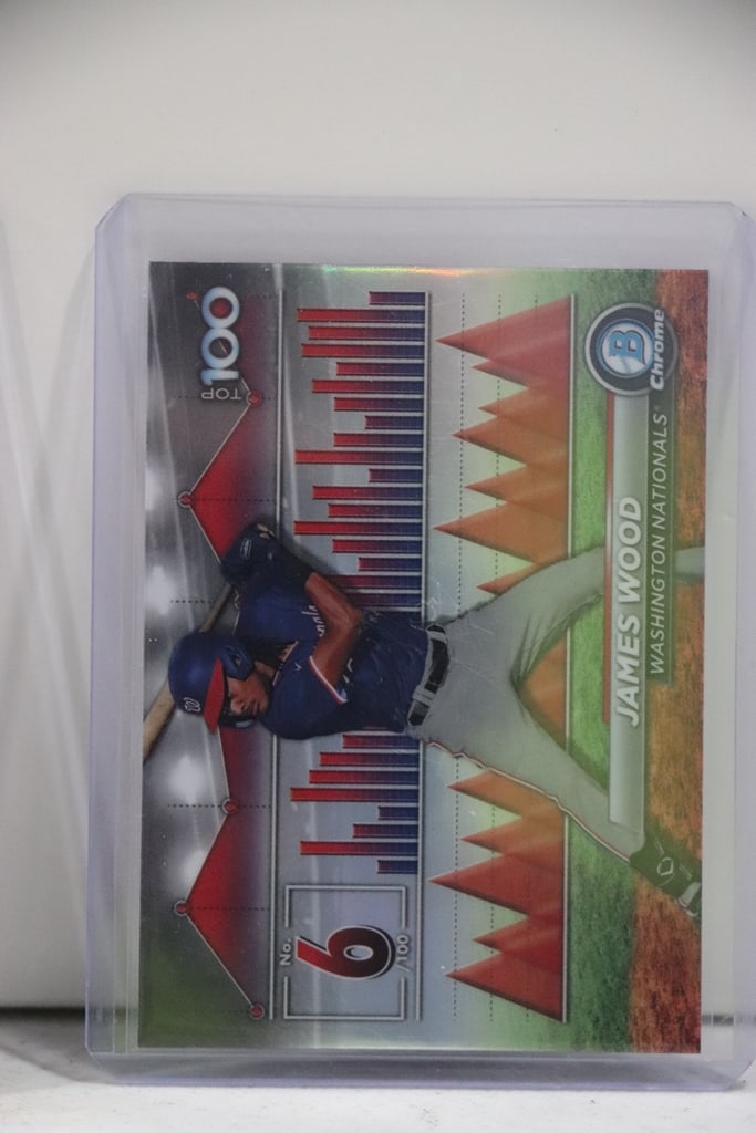 JAMES WOOD 2024 BOWMAN CHROME TOP 100 REFRACTOR ROOKIE CARD (1 of 1)