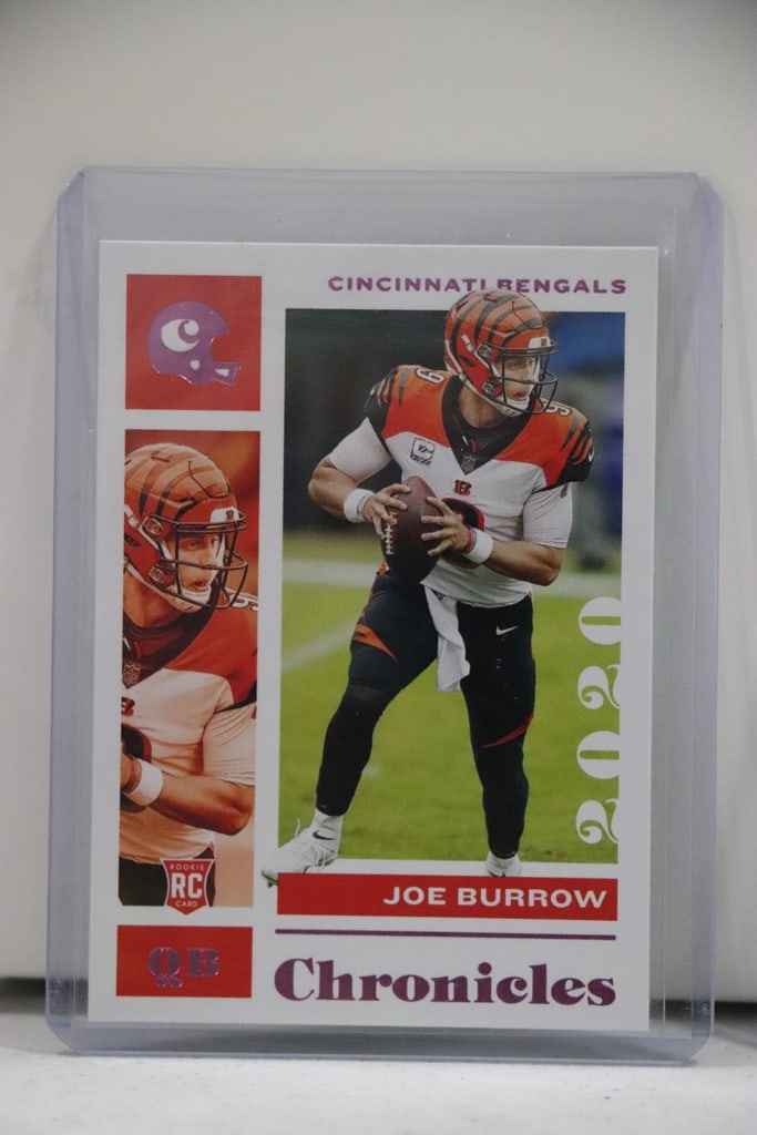 JOE BURROW 2020 PANINI CHRONICLES PINK FOIL ROOKIE CARD (1 of 1)