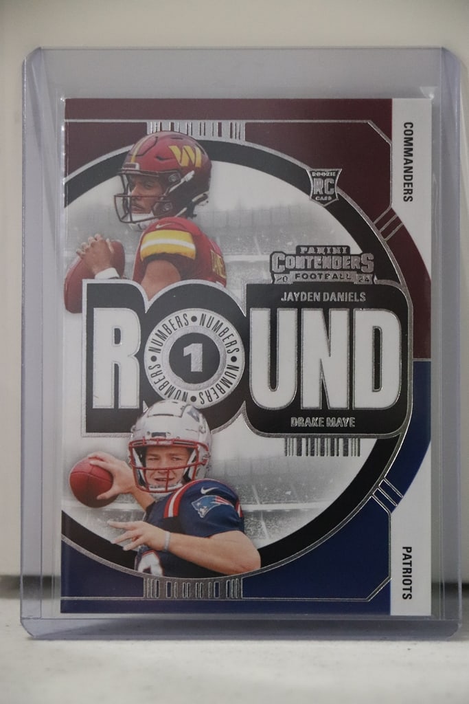 DRAKE MAYE JAYDEN DANIELS 2024 PANINI CONTENDERS ROUND NUMBERS ROOKIE: NEAR MINT OR BETTER CONDITION 