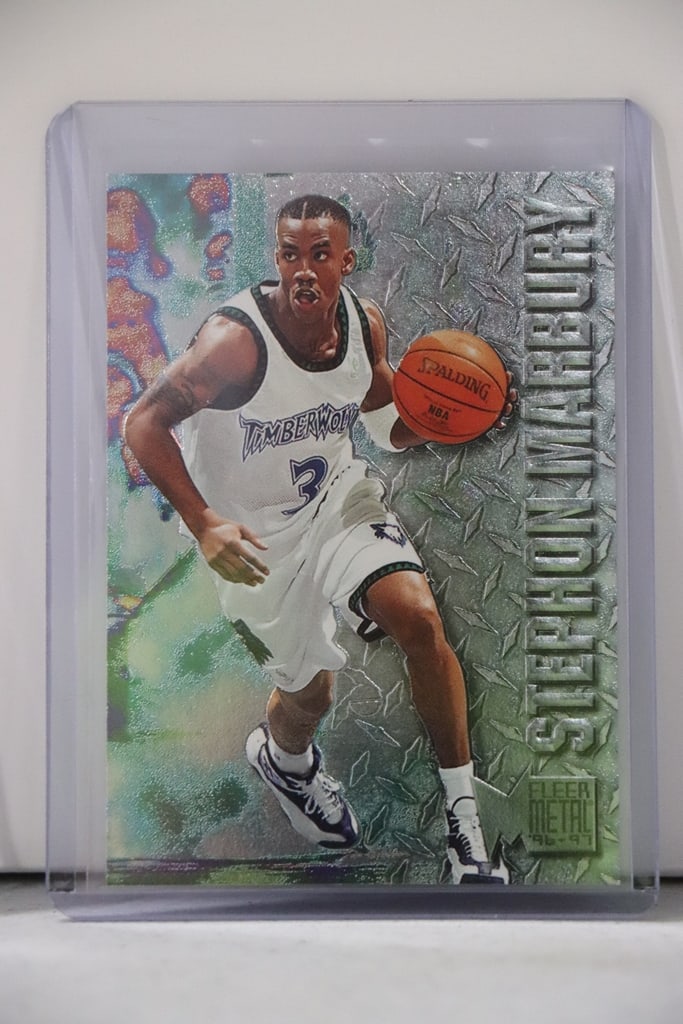 STEPHON MARBURY 1996-97 FLEER METAL ROOKIE CARD: NEAR MINT OR BETTER CONDITION