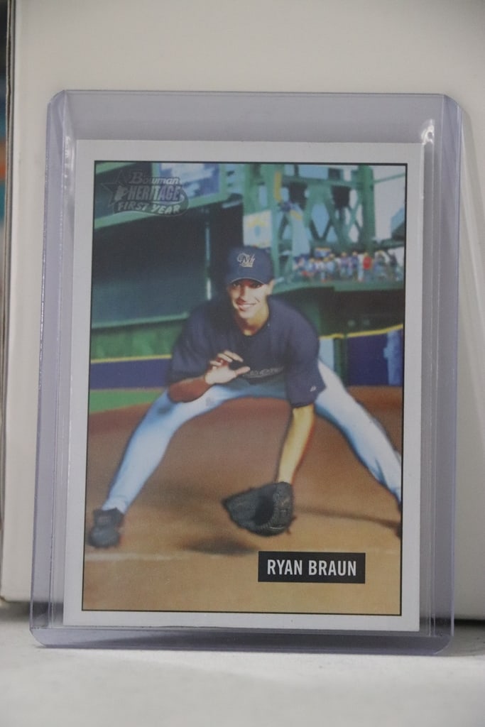 RYAN BRAUN 2005 BOWMAN HERITAGE ROOKIE CARD: NEAR MINT OR BETTER CONDITION 