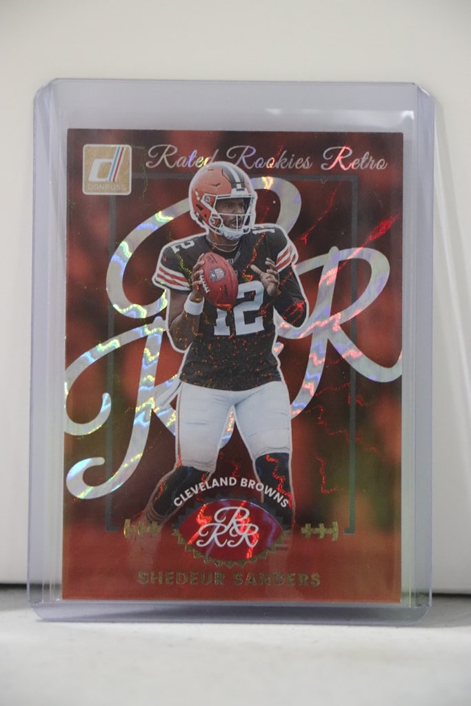 SHEDEUR SANDERS 2025 DONRUSS RATED ROOKIE RETRO ROOKIE CARD: NEAR MINT OR BETTER CONDITION 