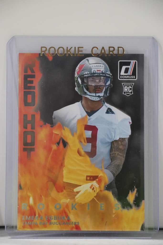 EMEKA EGBUKA 2025 DONRUSS RED HOT ROOKIE CARD: NEAR MINT OR BETTER CONDITION