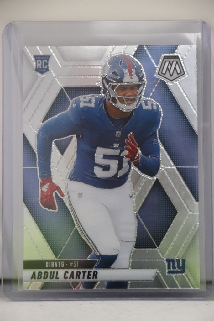 ABDUL CARTER 2025 PANINI MOSAIC ROOKIE CARD: NEAR MINT OR BETTER CONDITION 