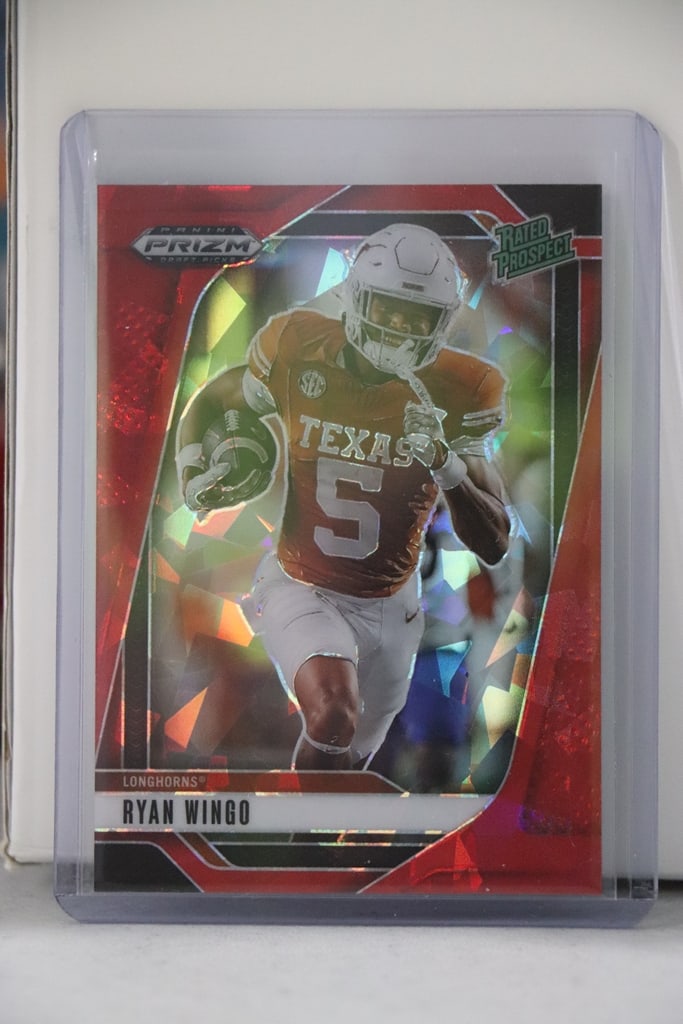 RYAN WINGO 2025 PANINI PRIZM DRAFT RED ICE PRIZM ROOKIE CARD: NEAR MINT OR BETTER CONDITION