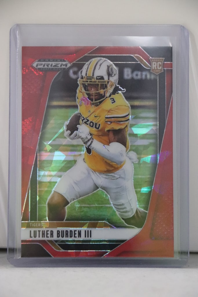LUTHER BURDEN III 2025 PANINI PRIZM DRAFT RED ICE ROOKIE CARD: NEAR MINT OR BETTER CONDITION 
