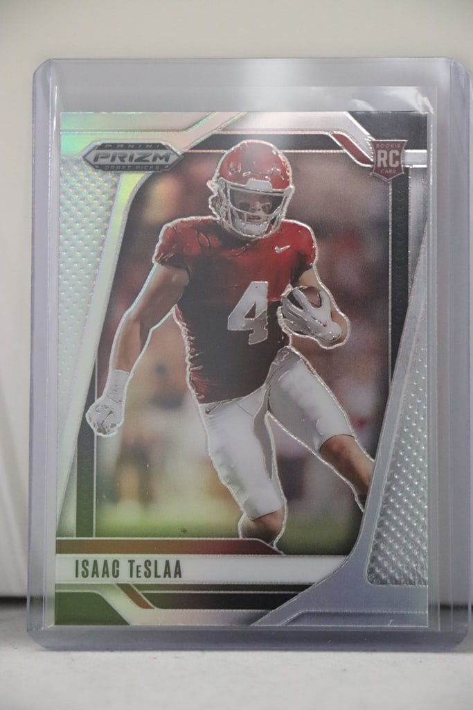 ISAAC TESLAA 2025 PANINI PRIZM DRAFT SILVER PRIZM ROOKIE CARD (1 of 1)