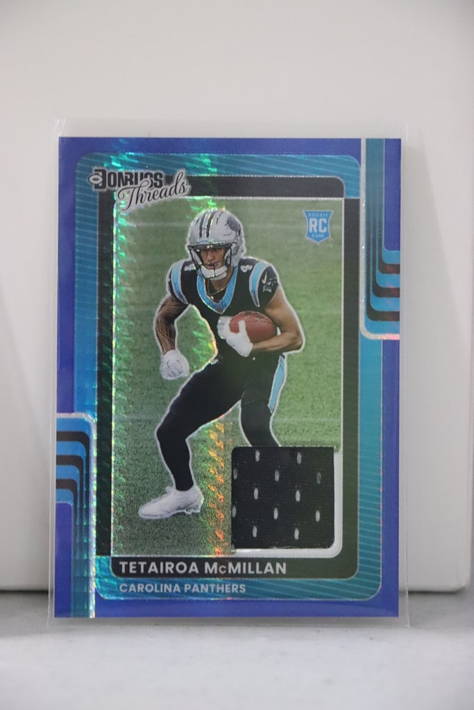 TETAIROA MCMILLAN 2025 PANINI OPTIC BLUE PRIZM JERSEY ROOKIE CARD: NEAR MINT OR BETTER CONDITION 